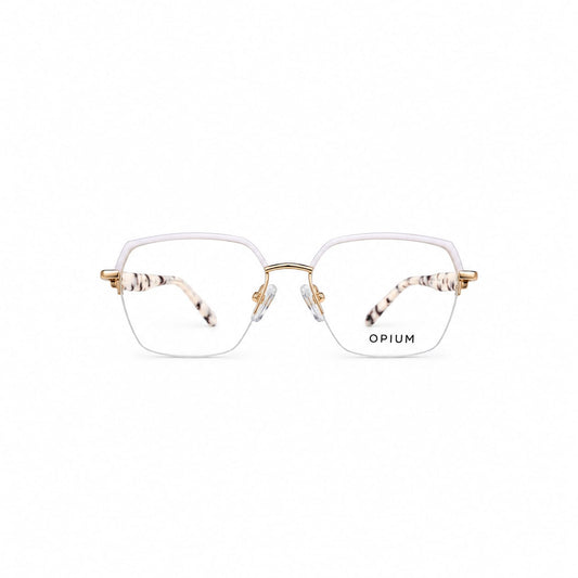 Half Frame Opium Eyewear Geometric Hexagon Shape For Women 095904
