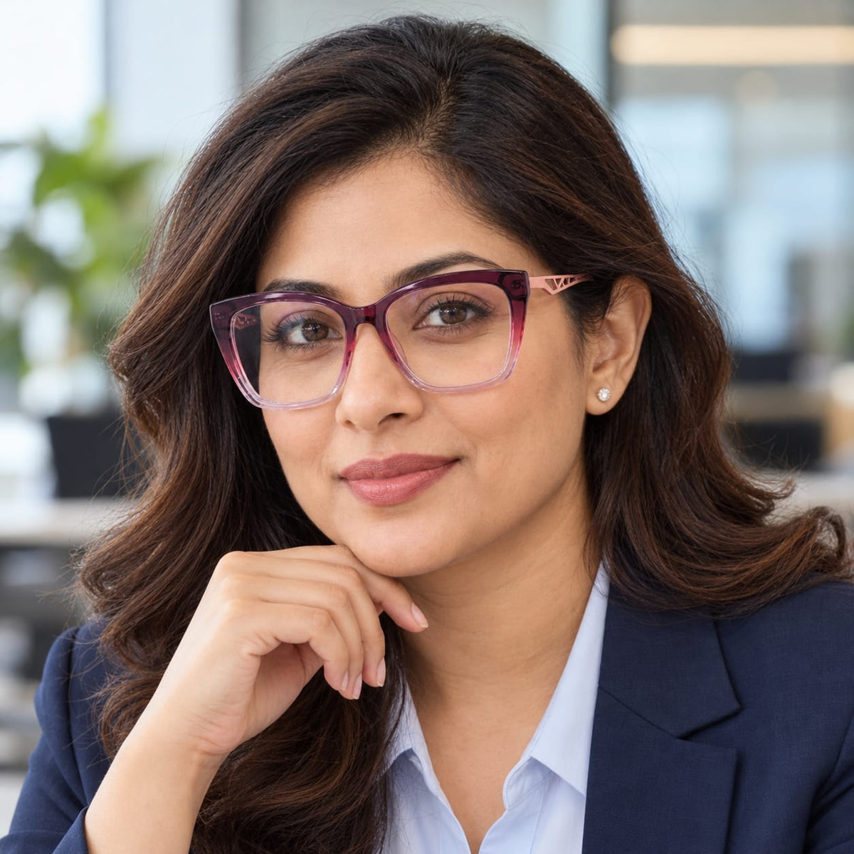Full Frame Foss N Flories Eyewear Square Cat-Eye Shape For Women 200366 - Eyedentity Opticians