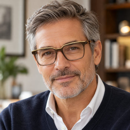 Full Frame Flories Eyewear Square Rectangular Shape For Men 310380 - Eyedentity Opticians