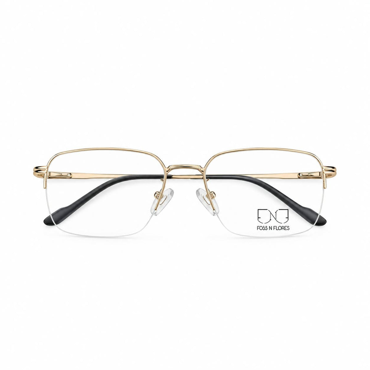 Foss N Flories Eyewear Half Rim Rectangle Shape for Men 164172