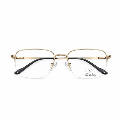 Foss N Flories Eyewear Half Rim Rectangle Shape for Men 164172