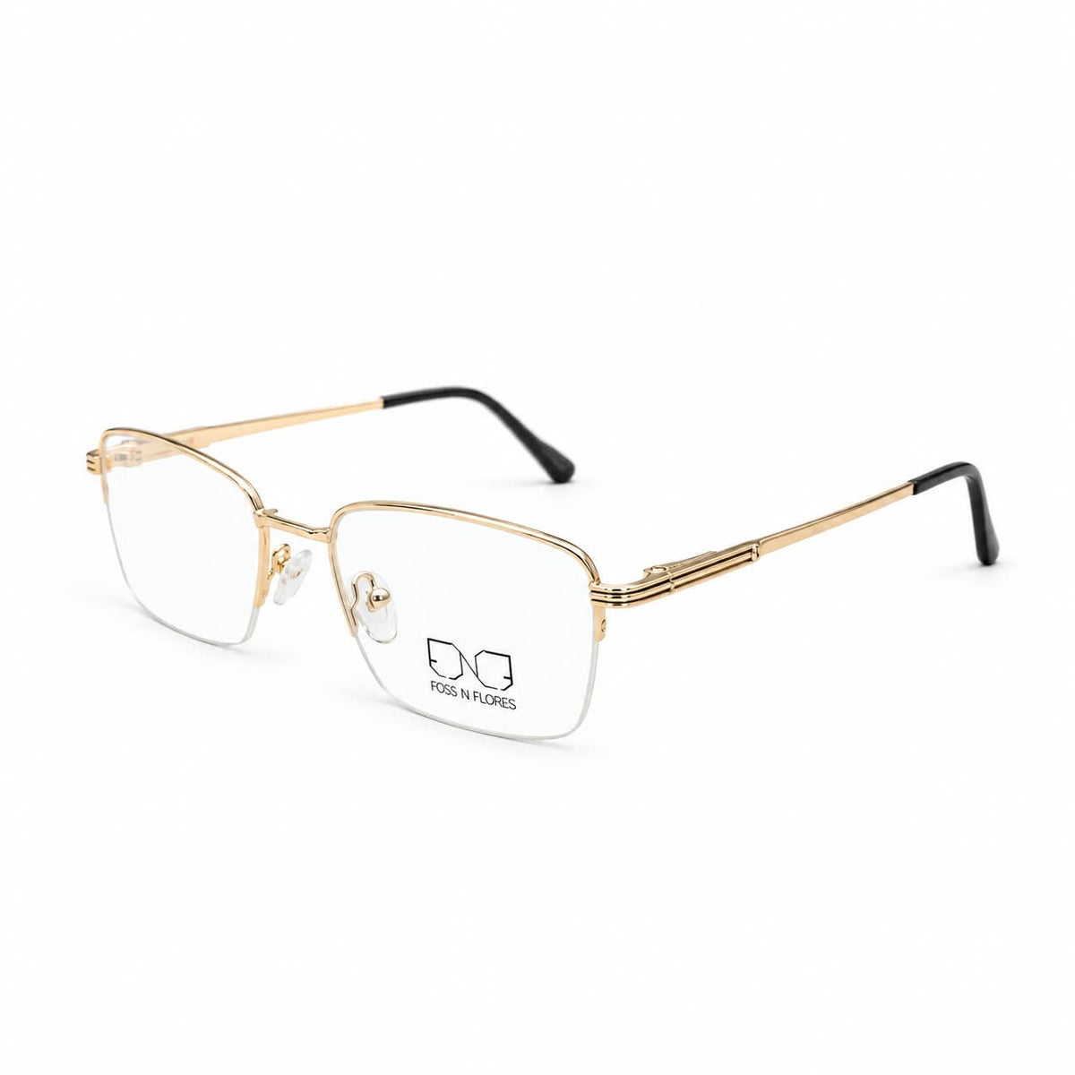 Foss N Flories Eyewear Half Rim Rectangle Shape for Men 164172