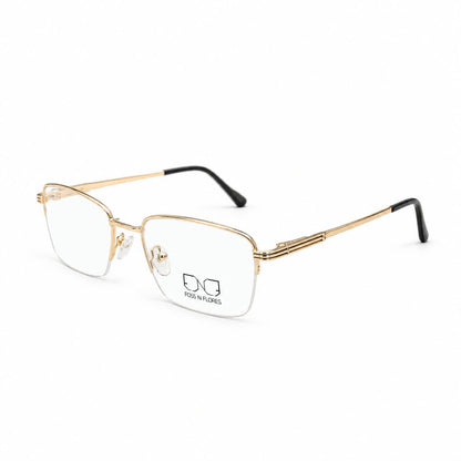 Foss N Flories Eyewear Half Rim Rectangle Shape for Men 164172