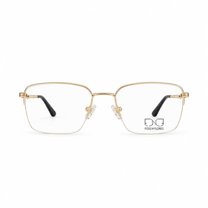 Foss N Flories Eyewear Half Rim Rectangle Shape for Men 164172