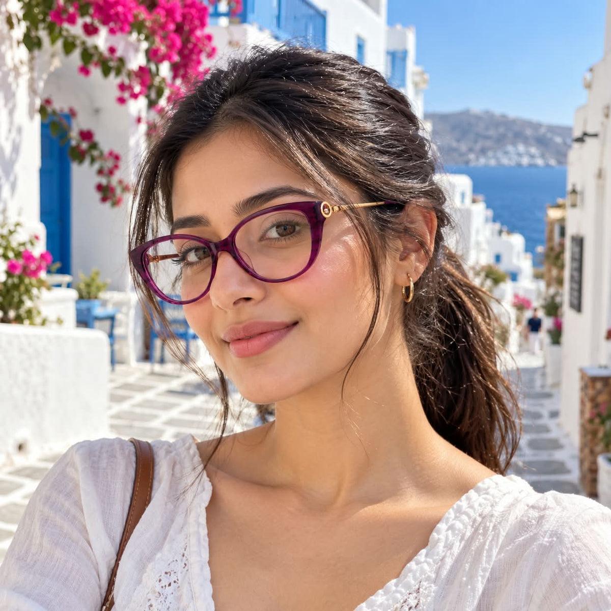 Full Frame Flories Eyewear Cat-Eye Shape For Women 379477