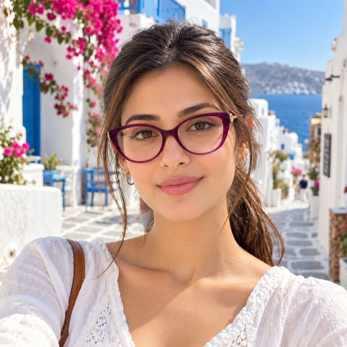 Full Frame Flories Eyewear Cat-Eye Shape For Women 379477