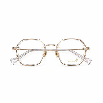 Rimless Metal Eyewear Geometric Hexagonal Shape For Men 184297 - Eyedentity Opticians