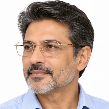 Full Rim Metal Eyewear Rectangle Shape for Men 285318