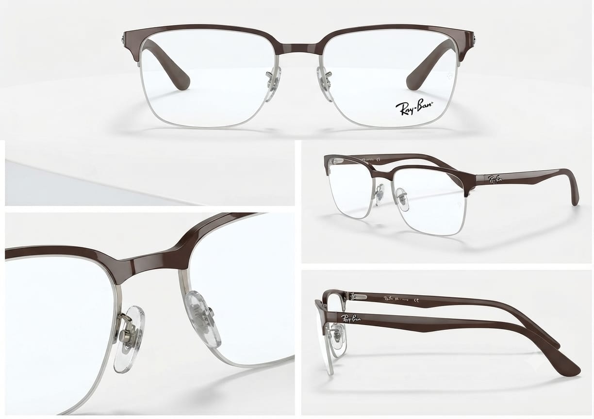 Ray-Ban Half Frame Rectangle For Men