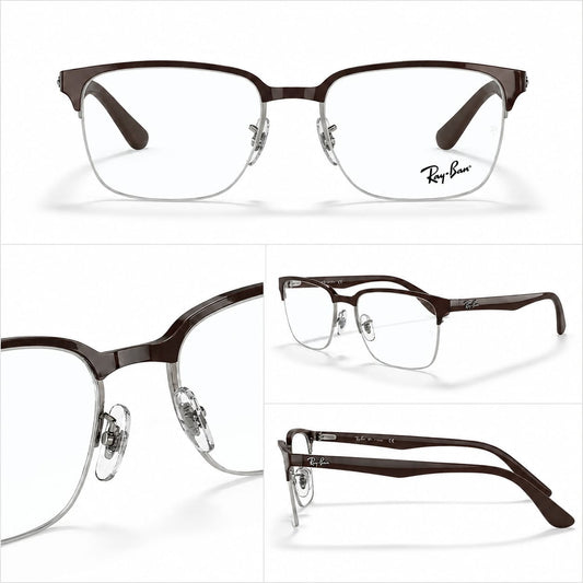 Ray-Ban  RB6540I Half Frame Rectangle For Men 236743