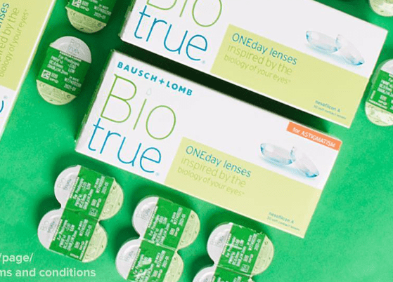Bausch & Lomb Contact Lenses Bausch & Lomb BioTrue >> Toric / Astigmatism << Daily Disposable Contact Lenses