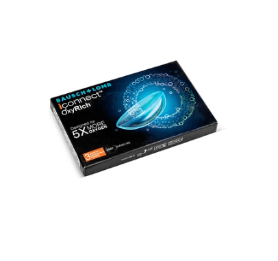Bausch & Lomb Contact Lenses Bausch & Lomb iconnect OxyRich >> Spherical << Monthly Disposable Contact Lenses (3 Lens Pack)