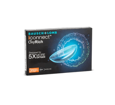 Bausch & Lomb Contact Lenses Bausch & Lomb iconnect OxyRich >> Spherical << Monthly Disposable Contact Lenses (3 Lens Pack)