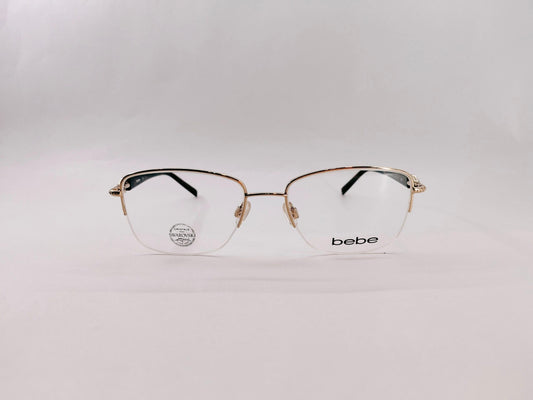 Bebe Eyeglasses Bebe Half Frame Oval Specs For Women 261259