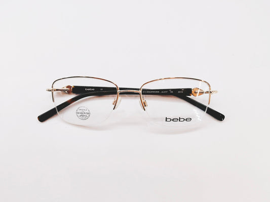 Bebe Eyeglasses Bebe Half Frame Oval Specs For Women 261259
