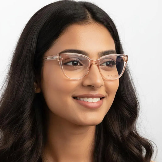 Calvin Klein Eyeglasses Calvin Klein Cat-Eye Full Frame Specs For Women 243527