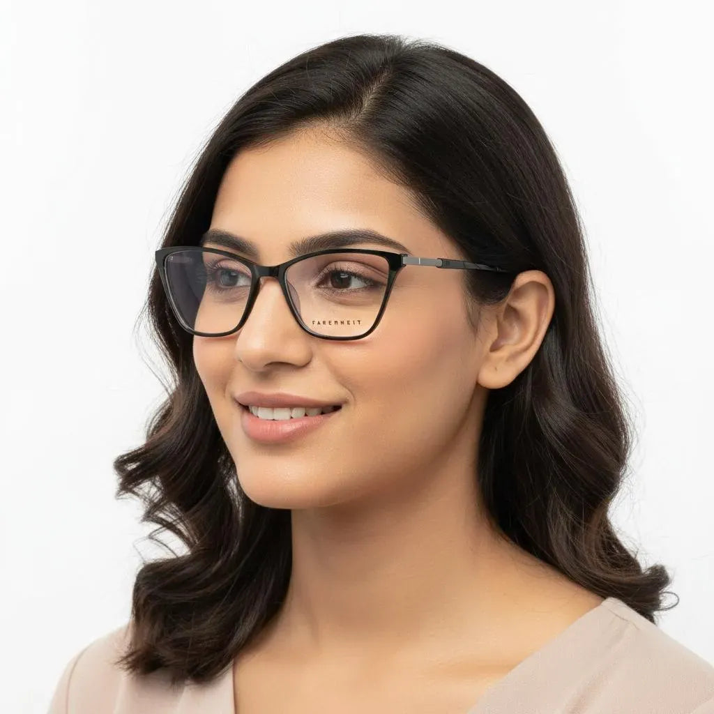 Farenheit Eyeglasses Farenheit Cat-Eye Full Frame Specs For Women 100167