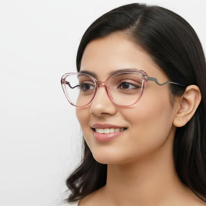 Farenheit Eyeglasses Farenheit Cat-Eye Full Frame Specs For Women YT13061