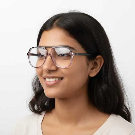 Farenheit Eyeglasses Farenheit Full Frame Square Aviator For Women 169949