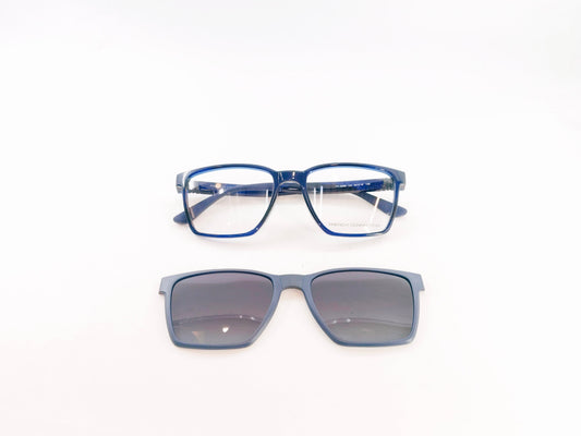 French Connection Eyeglasses French Connection Full Rim Rectangle Clip on For Men 322412