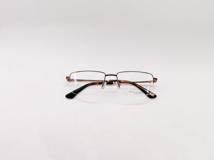 French Connection Eyeglasses French Connection Half Rim Rectangle Specs for Men 287648