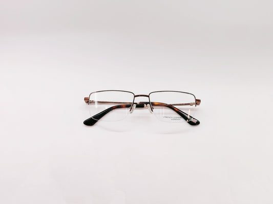 French Connection Eyeglasses French Connection Half Rim Rectangle Specs for Men 287648