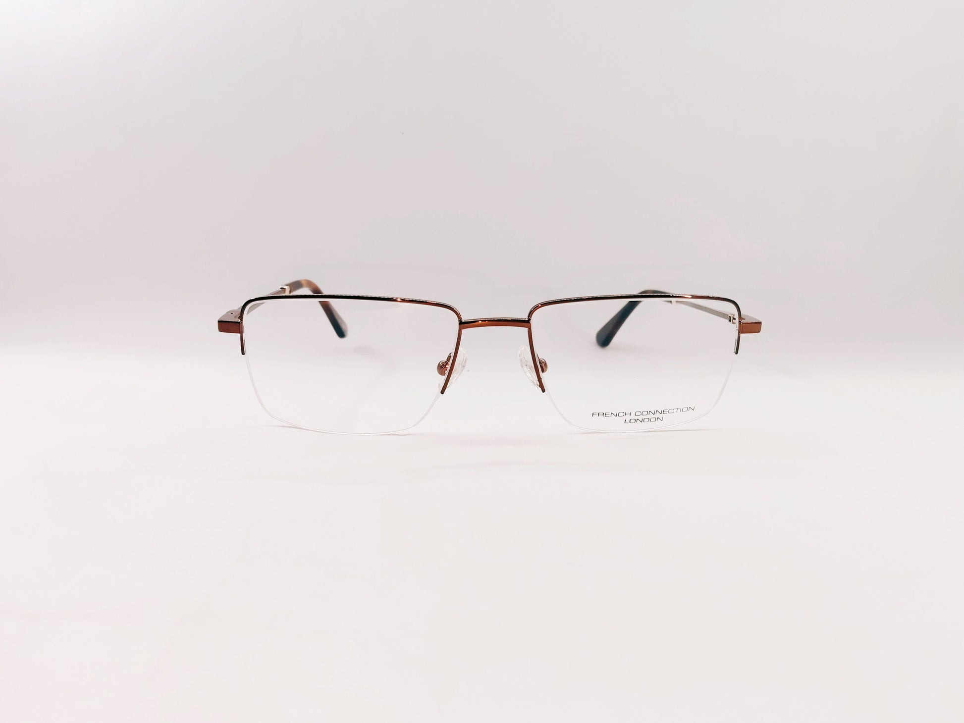 French Connection Eyeglasses French Connection Half Rim Rectangle Specs for Men 287648