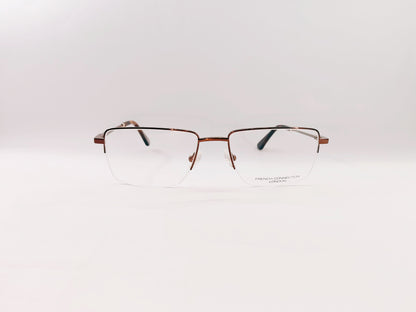 French Connection Eyeglasses French Connection Half Rim Rectangle Specs for Men 287648