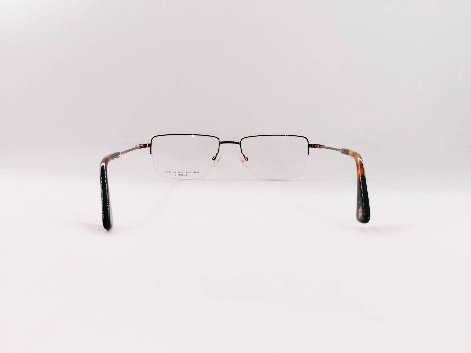 French Connection Eyeglasses French Connection Half Rim Rectangle Specs for Men 287648