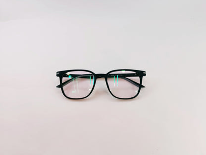 iDom Eyeglasses Black Full Frame Square ZERO Power BLUE-LIGHT Filter / Computer Specs For Men & Women 326117