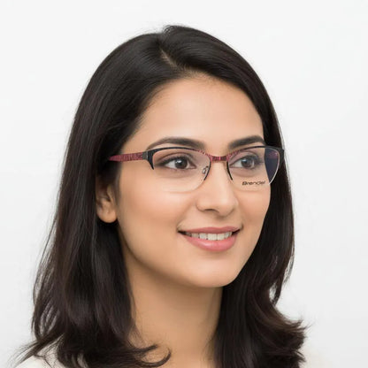 iDom Eyeglasses Cat-Eye Half Frame Specs For Women 763909