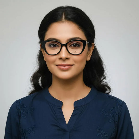 iDom Eyeglasses Full BOLD, Embellished Cat-Eye Specs For Women 358747