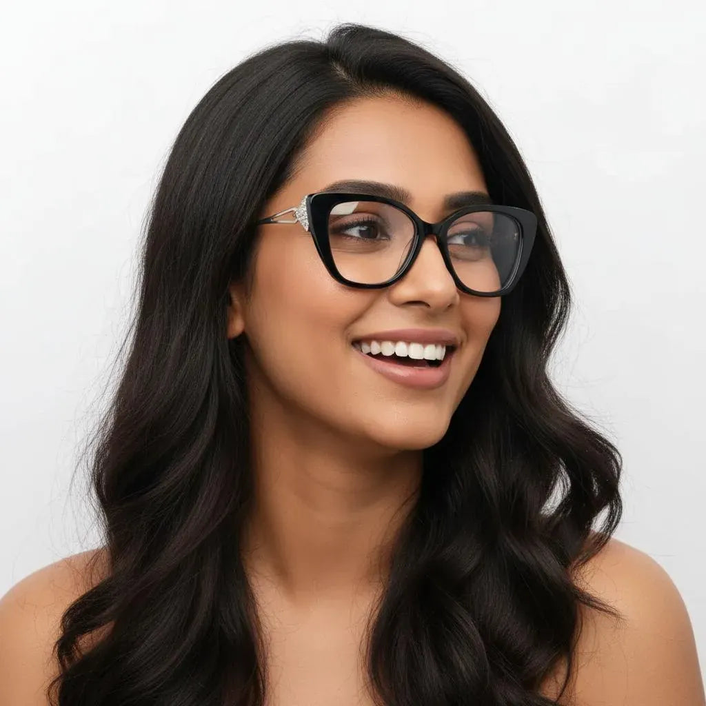 iDom Eyeglasses Full BOLD, Embellished Cat-Eye Specs For Women 358747