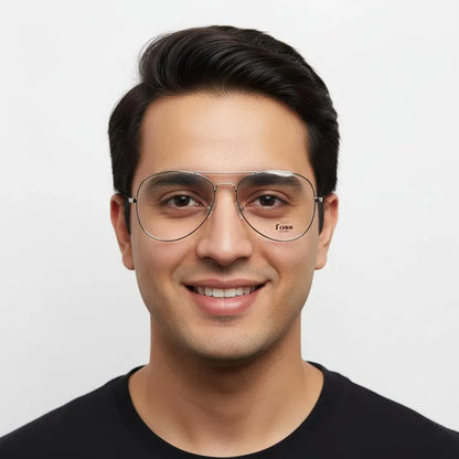 iDom Eyeglasses Full Frame Aviator Specs For Men 146689