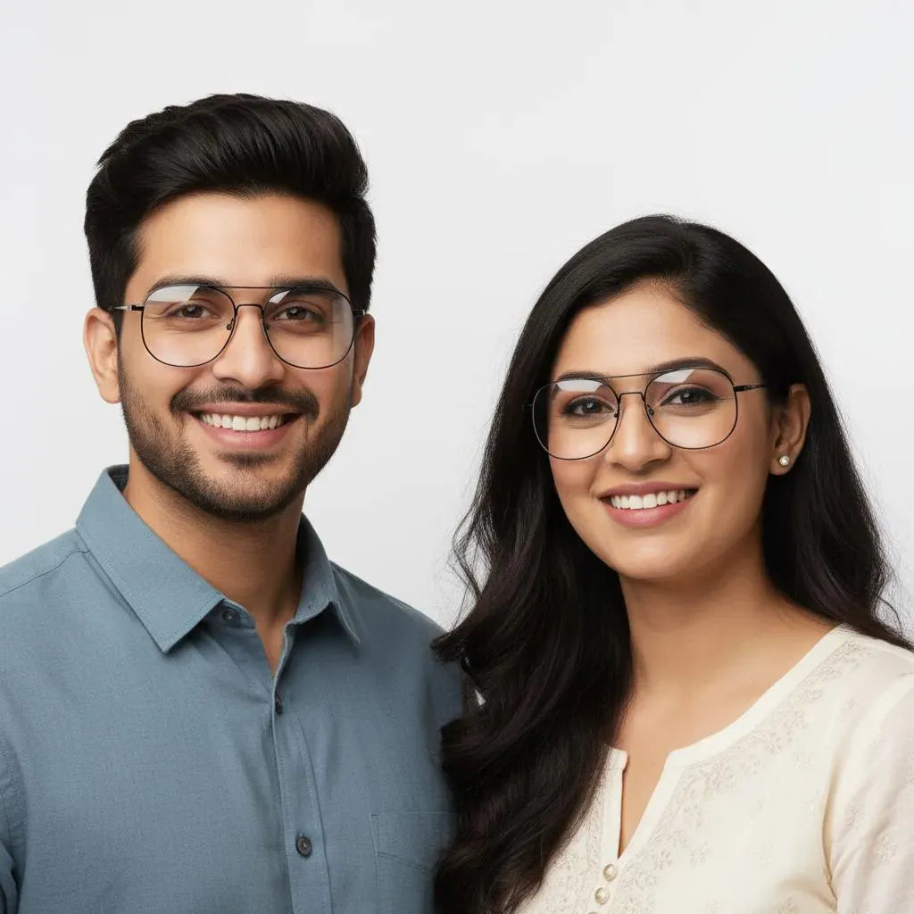 iDom Eyeglasses Full Frame Aviator Specs For Men & Women 207094