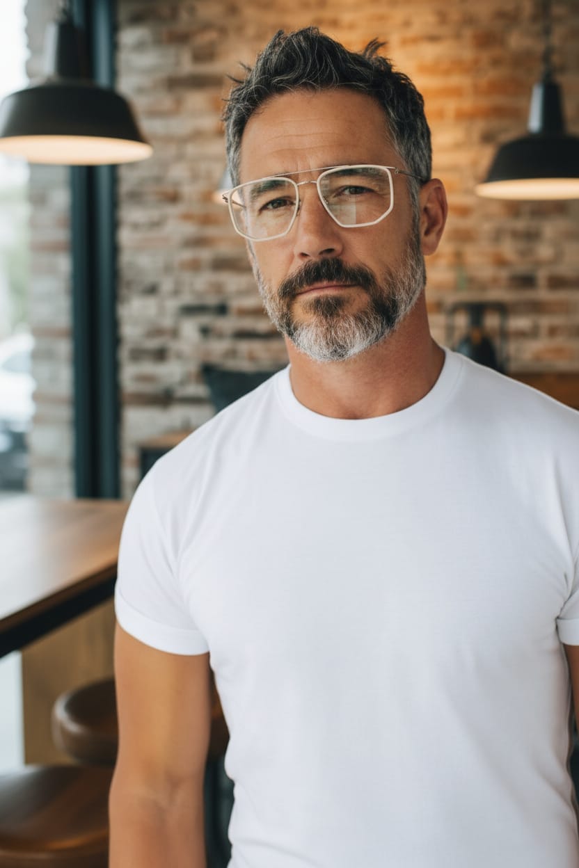 iDom Eyeglasses Full Frame Aviator Square Specs For Men 141699