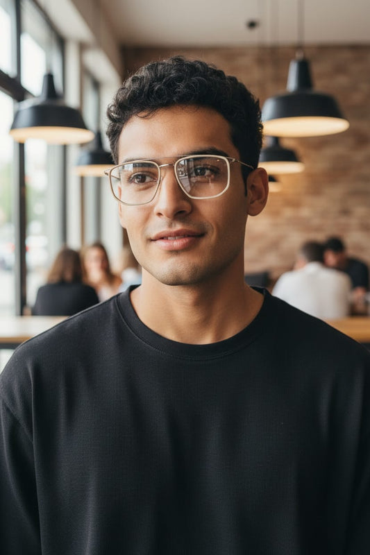 iDom Eyeglasses Full Frame Aviator Square Specs For Men 141699