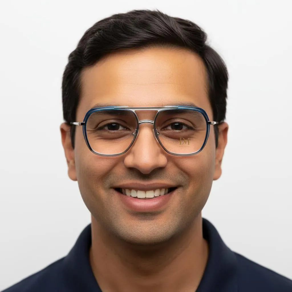 iDom Eyeglasses Full Frame Aviator Square Specs For Men 268966