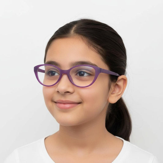 iDom Eyeglasses Full Frame Cat Eye Specs For Kids 123455