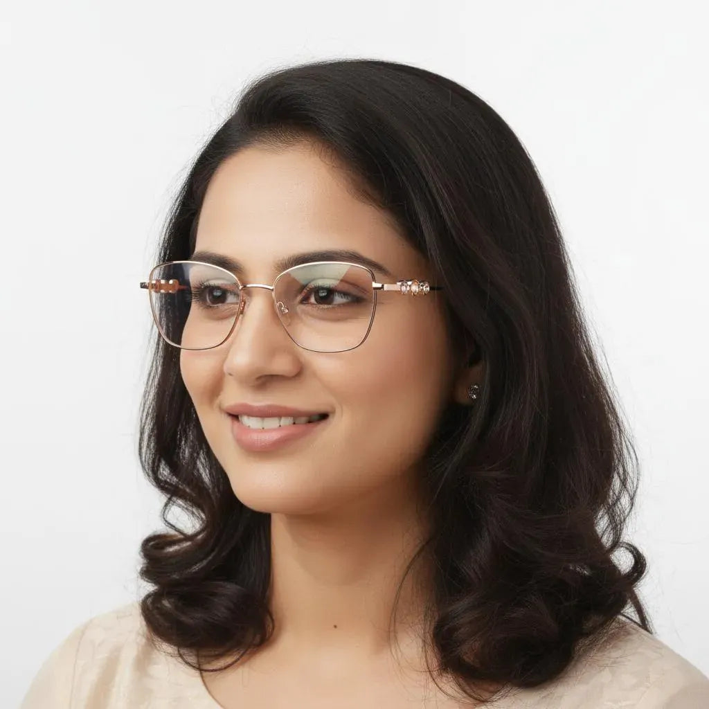 iDom Eyeglasses Full Frame Cat Squared Shape For Women 157732