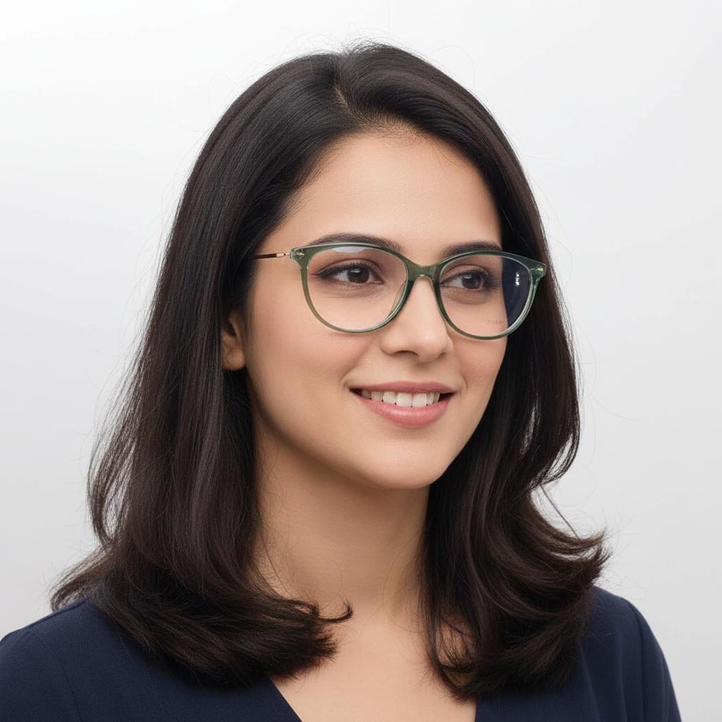iDom Eyeglasses Full Frame Pento Round Specs For Women 356825