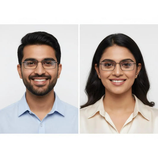 iDom Eyeglasses Full Frame Rectangle Specs For Men & Women 339704