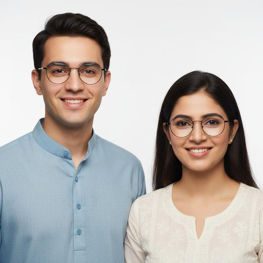 iDom Eyeglasses Full Frame Round Specs For Men & Women 255592