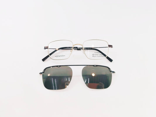 iDom Eyeglasses Full Frame Square Clip On For Men 87D7007
