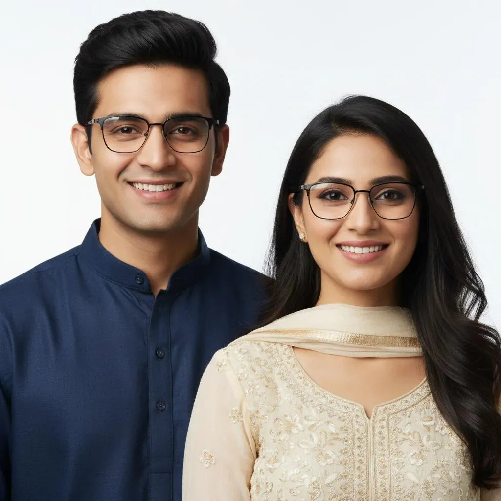 iDom Eyeglasses Full Frame Square Specs For Men & Women 217961