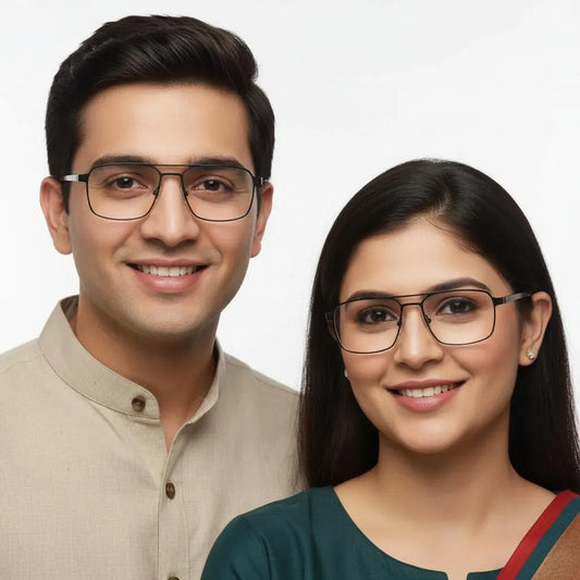 iDom Eyeglasses Full Frame Square Specs For Men & Women 346598