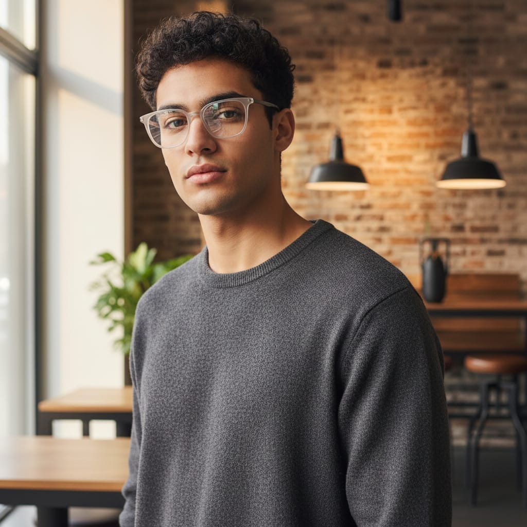 iDom Eyeglasses Full Frame Square ZERO Power BLUE-LIGHT Filter / Computer Specs For Men & Women 326117