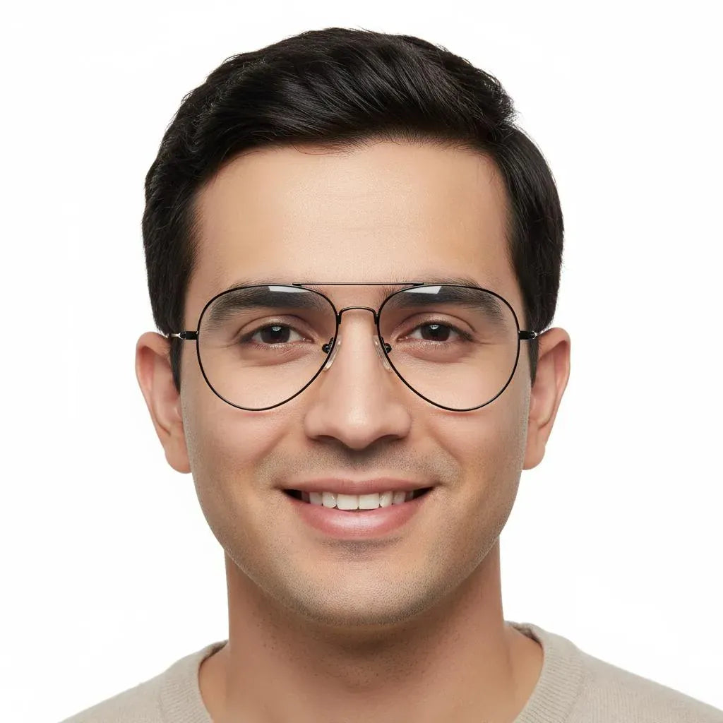 iDom Eyeglasses Full Frame Turban Aviator Specs For Men 490394