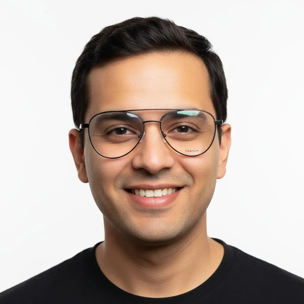 iDom Eyeglasses Full Rim Aviator For Men 100871
