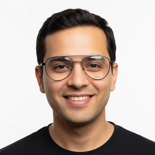 iDom Eyeglasses Full Rim Aviator For Men 100871